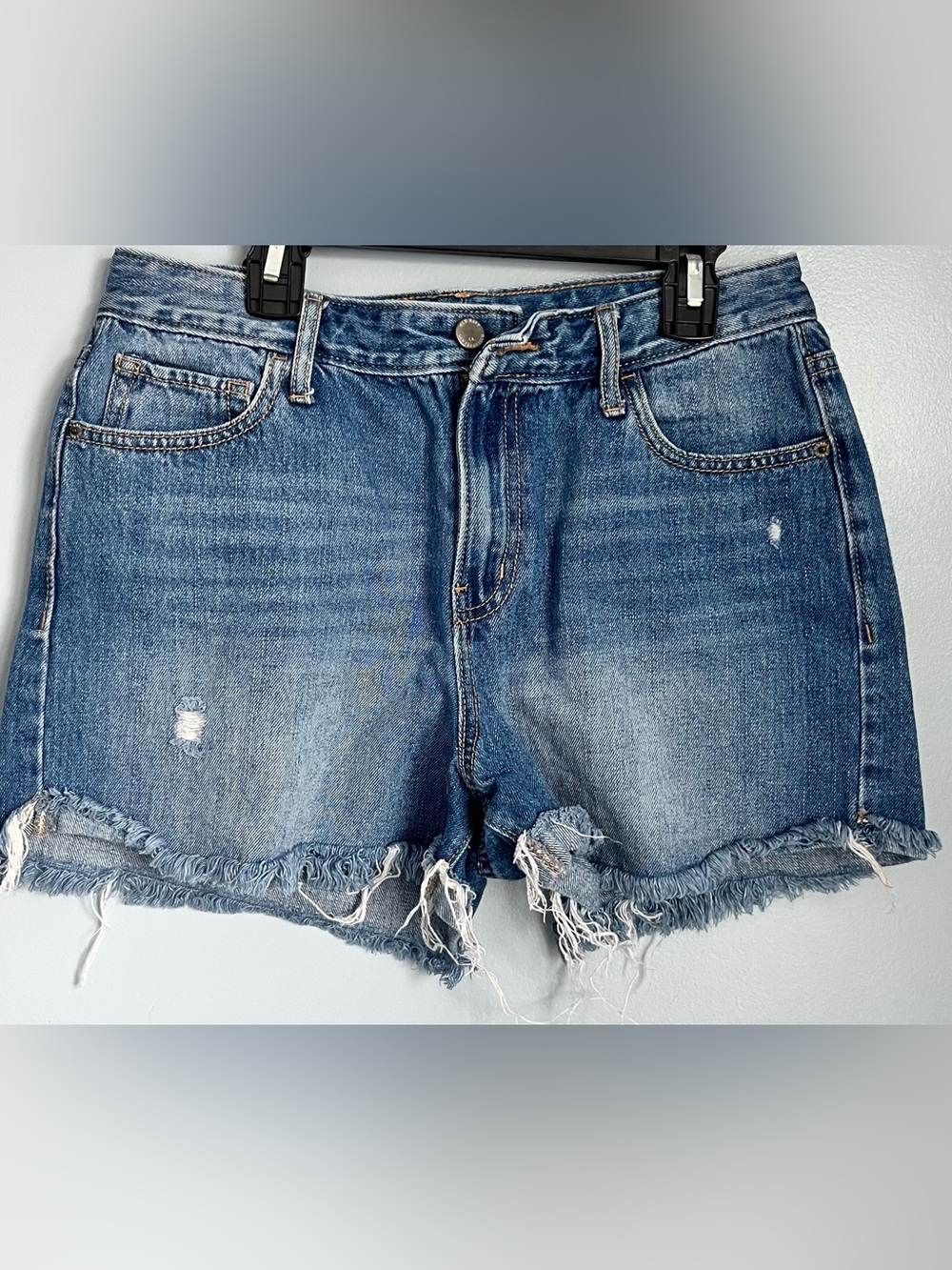 Distressed Blue Denim Cutoff Shorts SZ 6